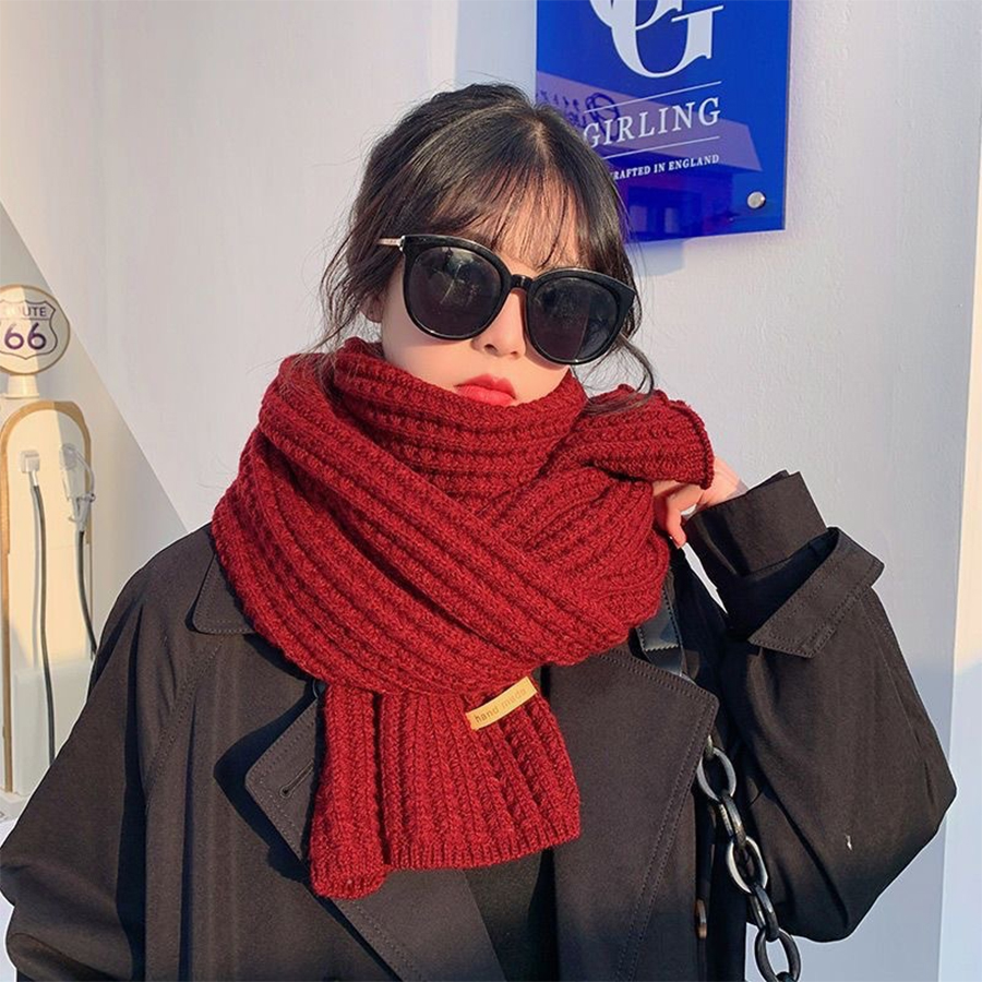 Wool Scarf Men - Lenço de caxemira quente de malha