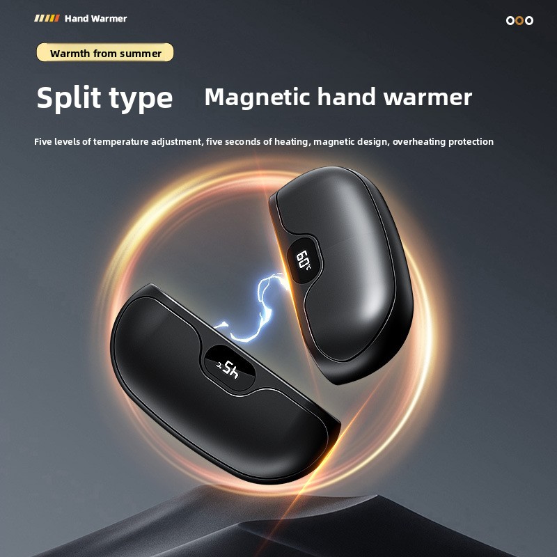 Hand Warmer Electric - Aquecedor de mãos magnético, carregamento USB,