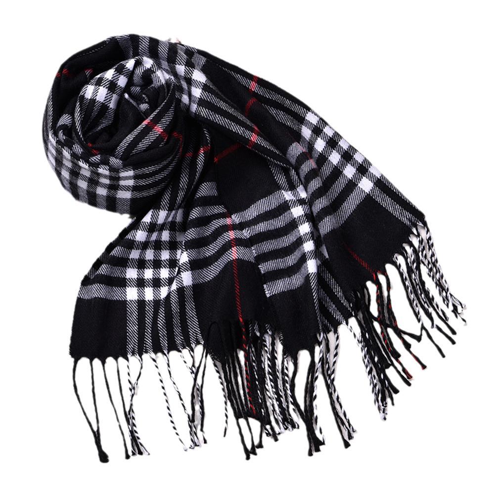 Wool Scarf Men - Lenços de inverno estilo britânico, xales