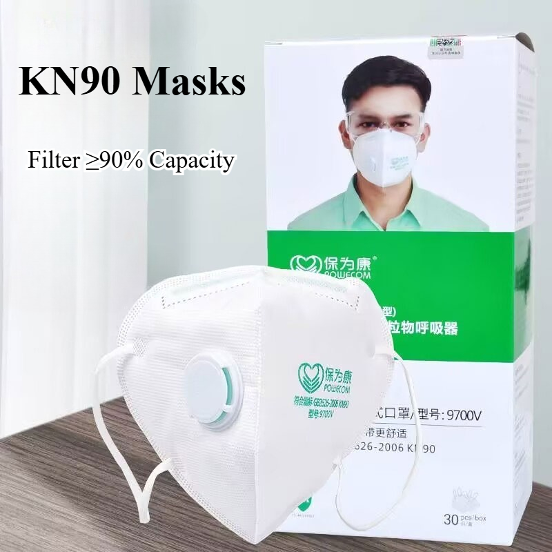 Earmuffs Foldable - Máscara Respirável com Válvula Dobrável KN90,