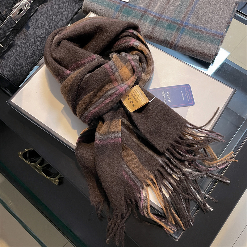 Wool Scarf Men - Alta qualidade pura 100% lã cachecol