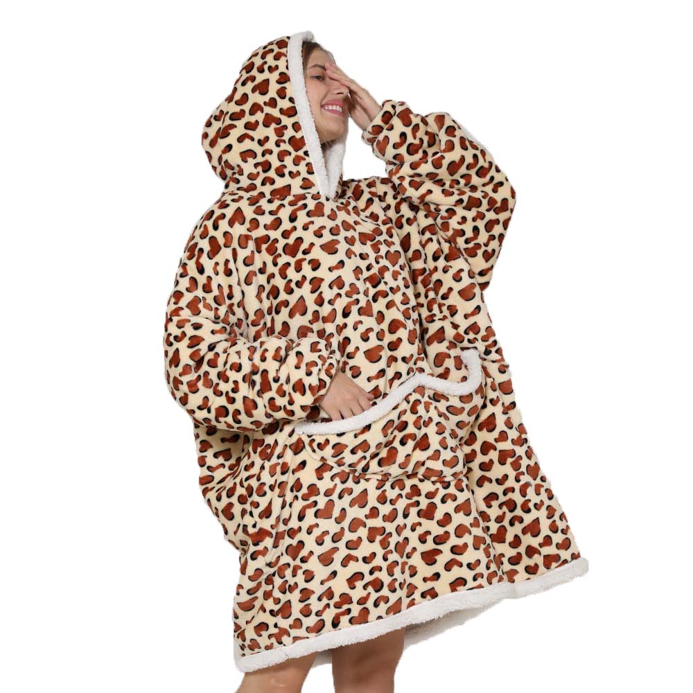 Cobertor de capuz preguiçoso d - Sherpa Hoodie Fleece avaliação e preço