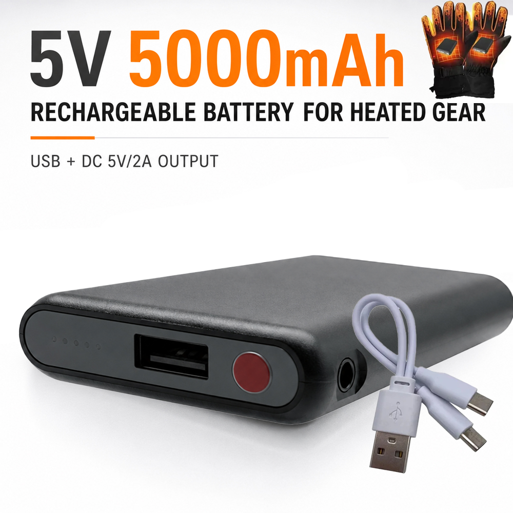 5v 5000mah luvas aquecidas bat - Heated Vest Battery avaliação e preço
