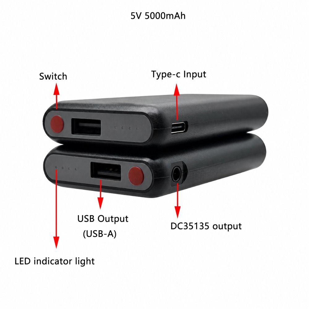 5v 5000mah luvas aquecidas bat - Heated Vest Battery avaliação e preço