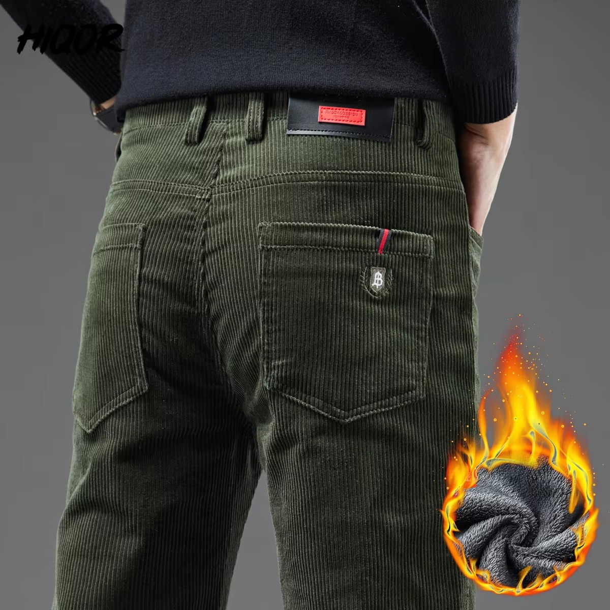 Calças Masculinas de Inverno e - Corduroy Pant Warm avaliação e preço
