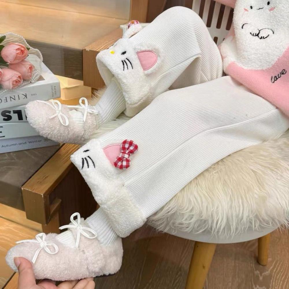Kawaii hello kitty meninas ins - Corduroy Pant Warm avaliação e preço