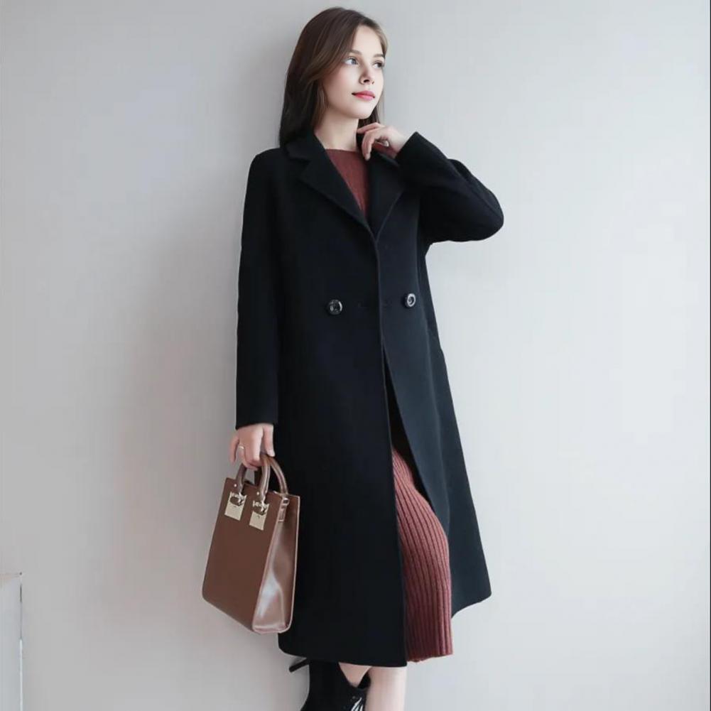 Casaco Feminino de Lã Cor Sóli - Wool Coat Peacoat avaliação e preço