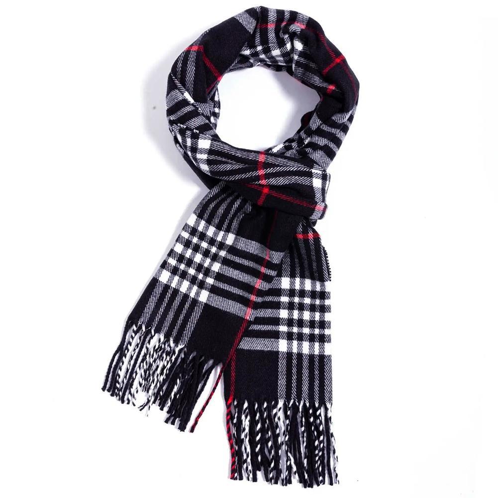 Lenços de inverno estilo britâ - Wool Scarf Men avaliação e preço