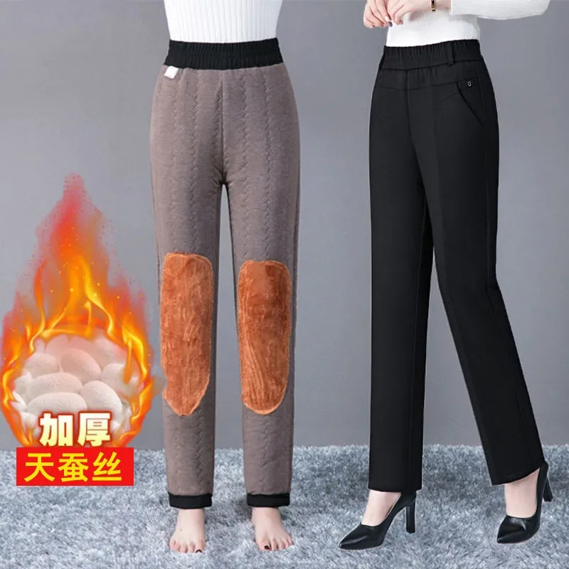 Straight-leg calças femininas  - Corduroy Pant Warm avaliação e preço