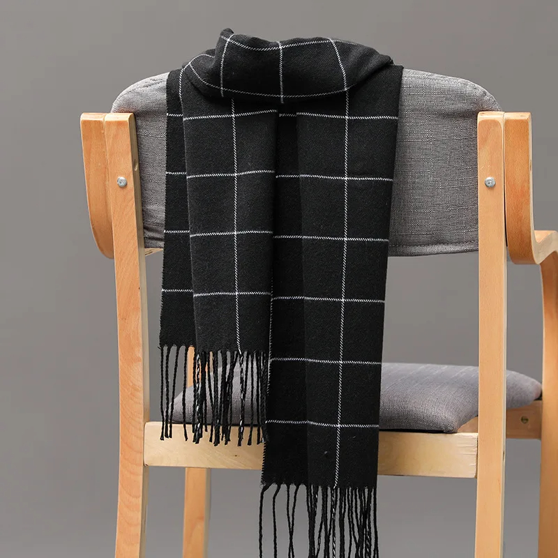 2023 novo inverno cachecol mas - Wool Scarf Men avaliação e preço