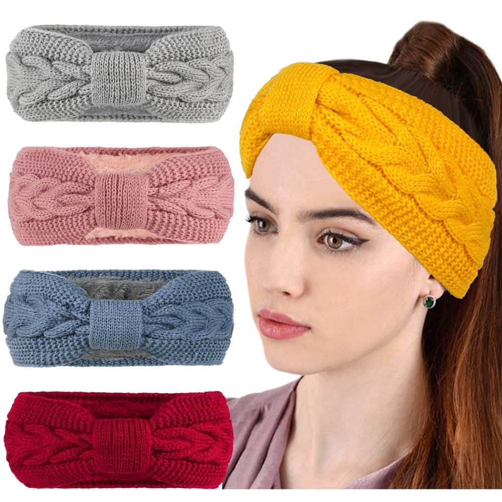 Inverno de malha feminina head - Winter Headband Fleece avaliação e preço