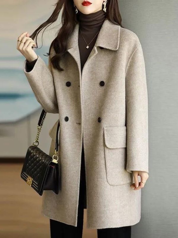 Casaco de Lã Elegante de Compr - Down Jacket Packable avaliação e preço