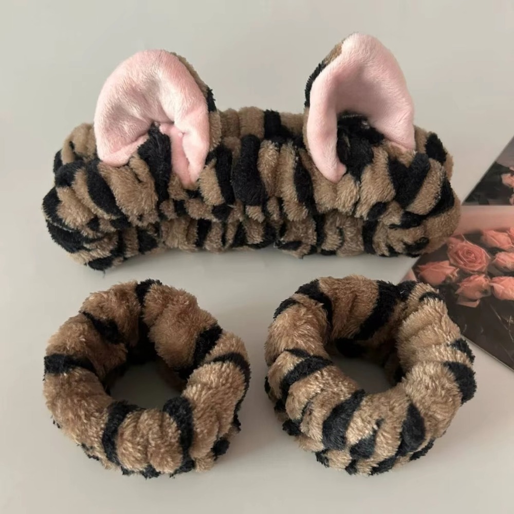 3 pçs/set leopardo impressão b - Winter Headband Fleece avaliação e preço