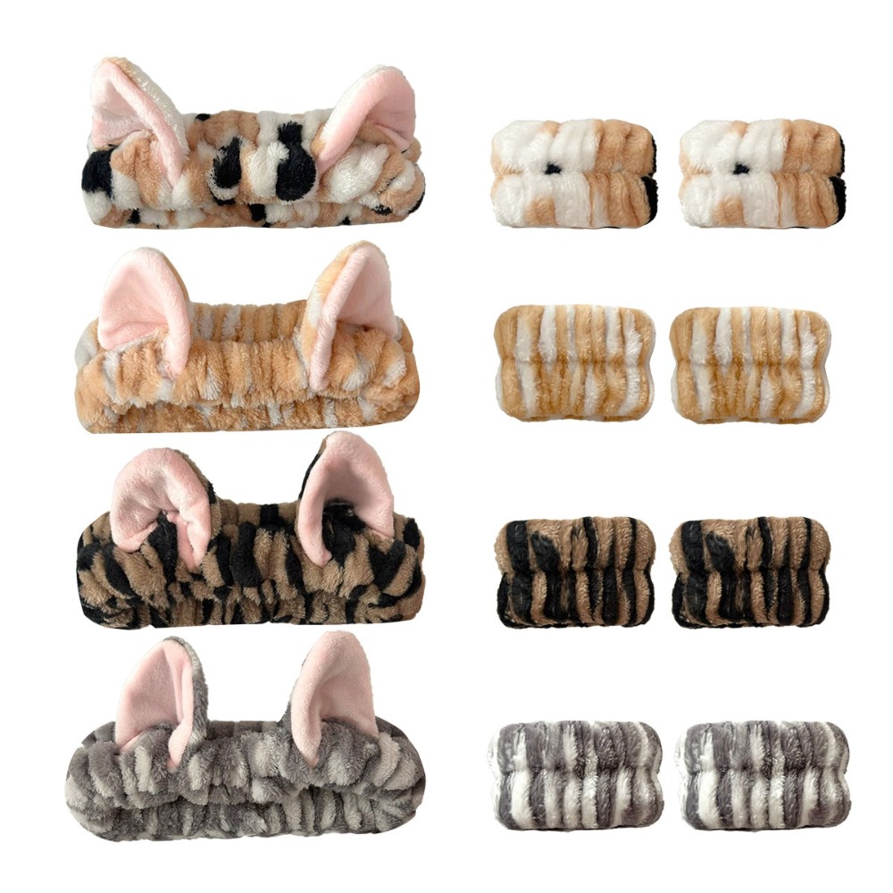 3 pçs/set leopardo impressão b - Winter Headband Fleece avaliação e preço