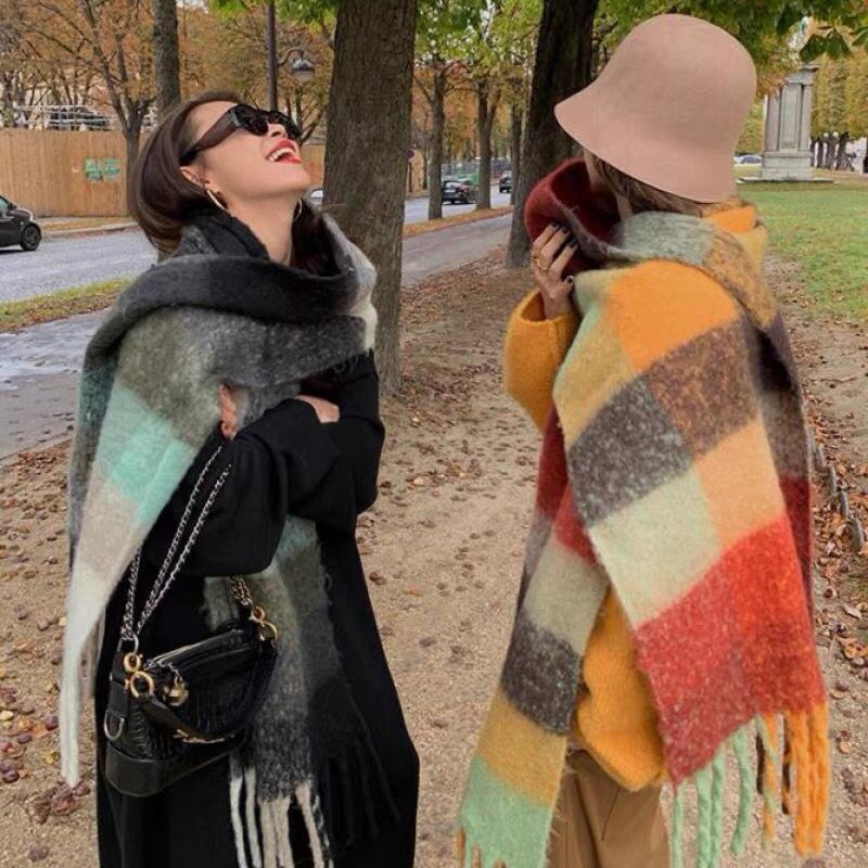 Novo luxo inverno grosso quent - Cashmere Pashmina Wrap avaliação e preço