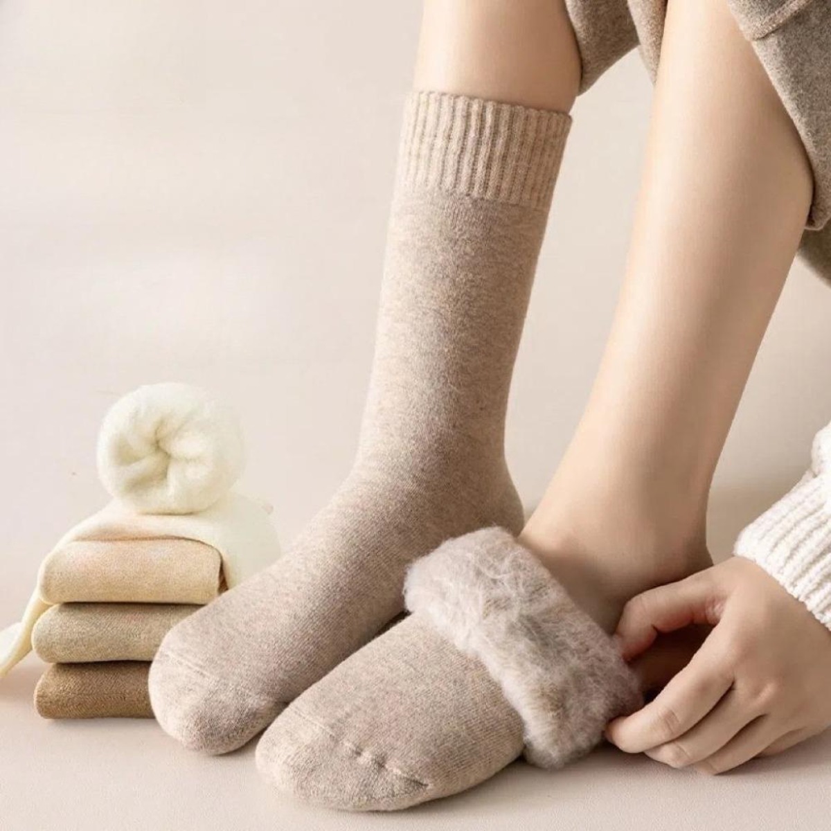 1 par de meias térmicas quente - Thermal Sock Wool avaliação e preço