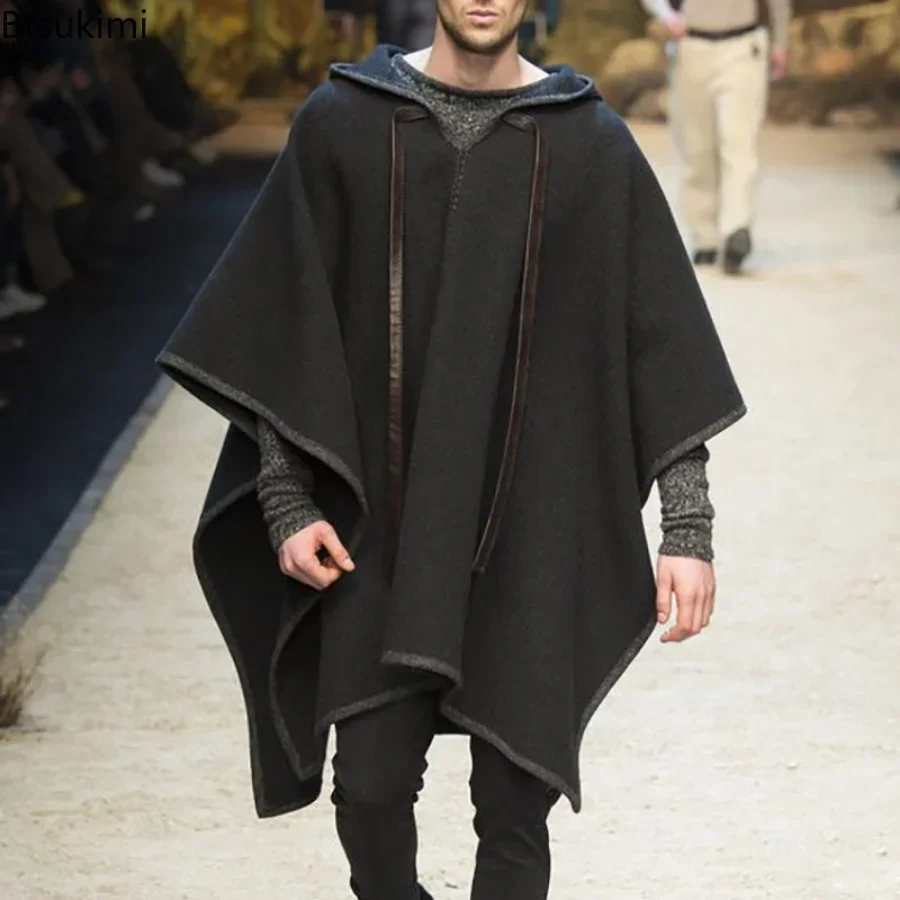 Novo 2025 outono inverno xale  - Wool Scarf Men avaliação e preço