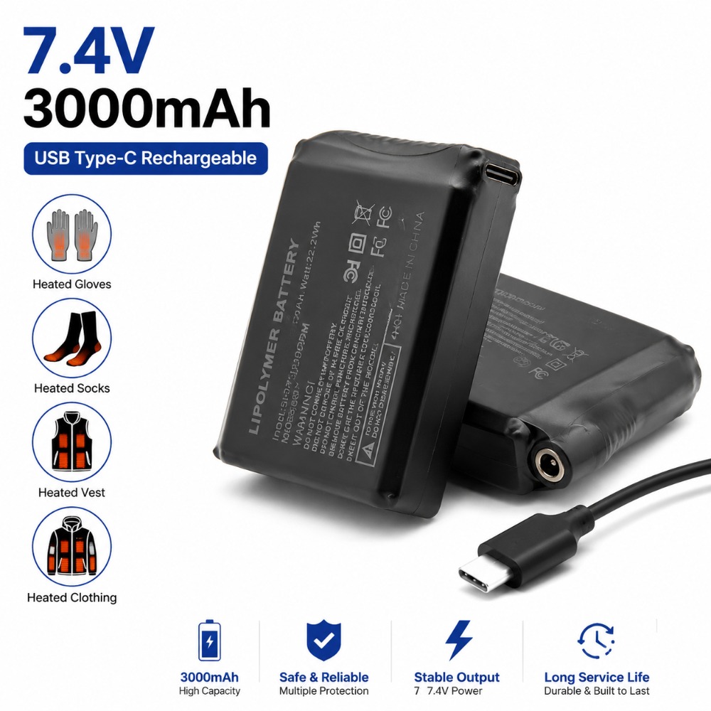 Bateria de Lítio 7.4V 3000mAh  - Heated Vest Battery avaliação e preço