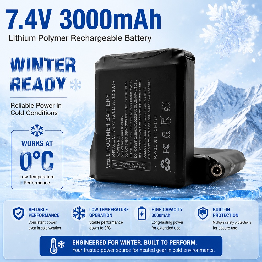 Bateria de Lítio 7.4V 3000mAh  - Heated Vest Battery avaliação e preço