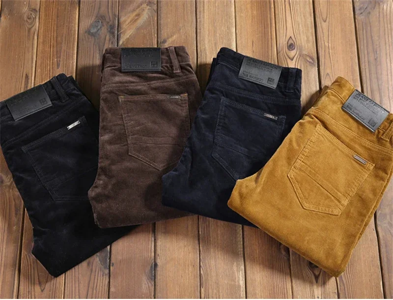 2023 outono inverno masculino  - Corduroy Pant Warm avaliação e preço