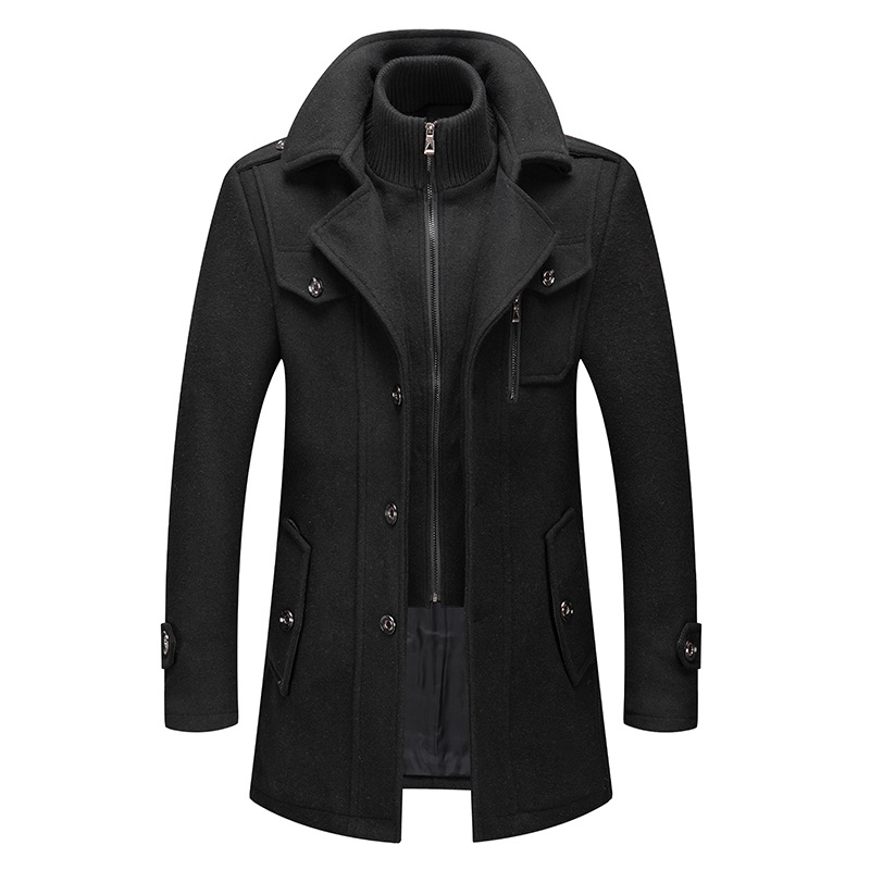 Casaco de Lã Masculino de Inve - Wool Coat Peacoat avaliação e preço