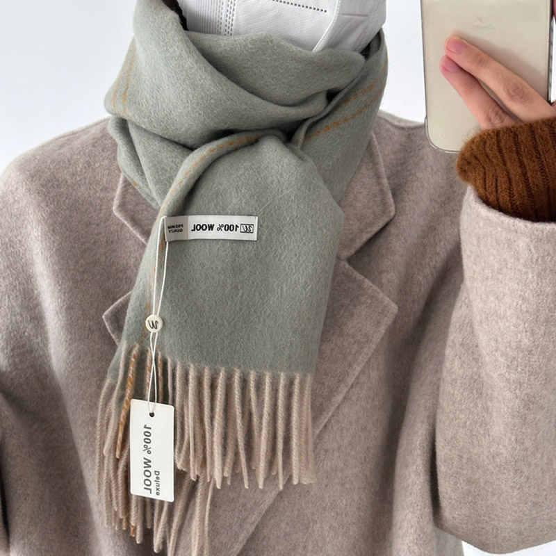 Elegante de boa qualidade 100% - Wool Scarf Men avaliação e preço