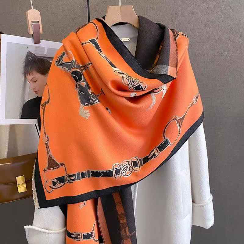 Retro cavaleiro cavalo imitaçã - Wool Scarf Men avaliação e preço