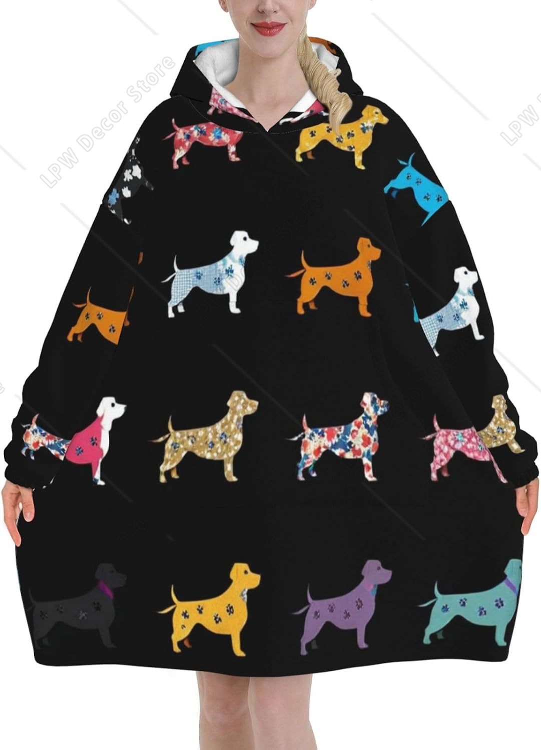 Cobertor Vestível Engraçado pa - Sherpa Hoodie Fleece avaliação e preço