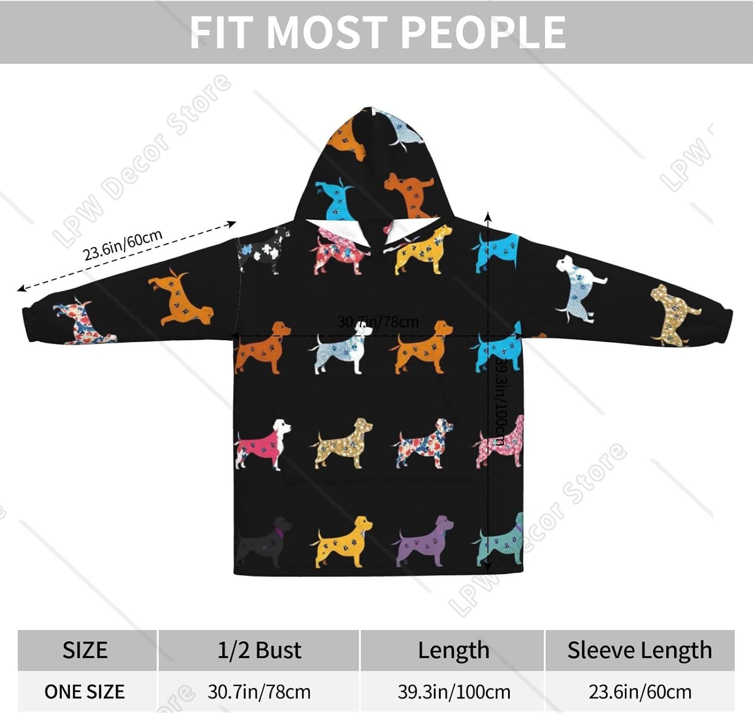Cobertor Vestível Engraçado pa - Sherpa Hoodie Fleece avaliação e preço