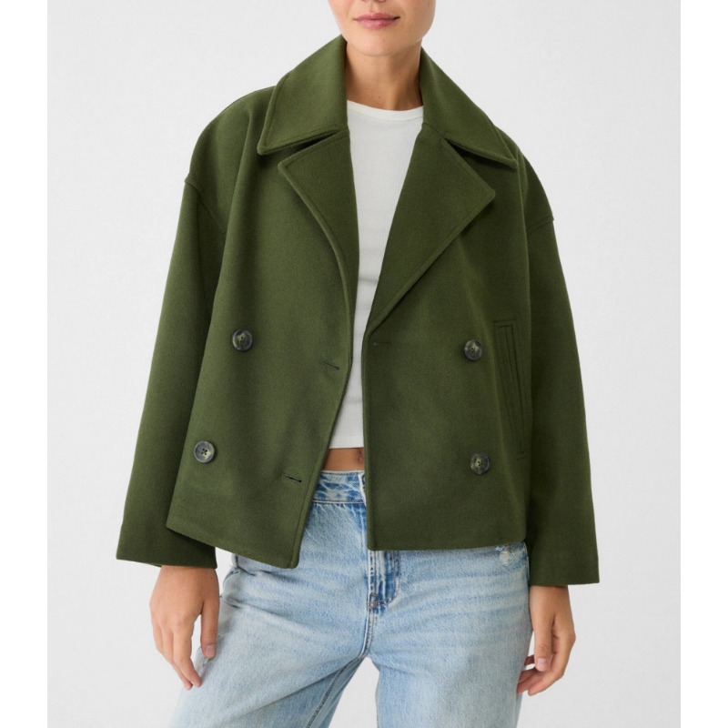 Casaco Feminino Oversized de L - Wool Coat Peacoat avaliação e preço