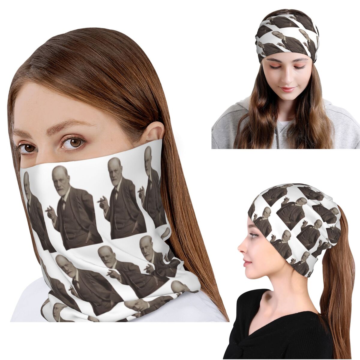 Bandana Mágica Freud com Cigar - Knit Beanie Hat Warm avaliação e preço