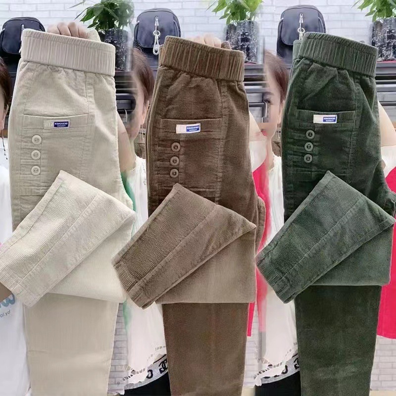 Mulheres quentes primavera inv - Corduroy Pant Warm avaliação e preço