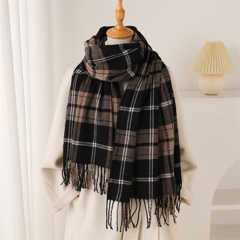 Lenço Xadrez Feminino de Inver - Cashmere Pashmina Wrap avaliação e preço