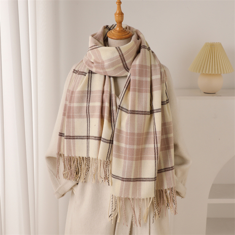 Lenço Xadrez Feminino de Inver - Cashmere Pashmina Wrap avaliação e preço