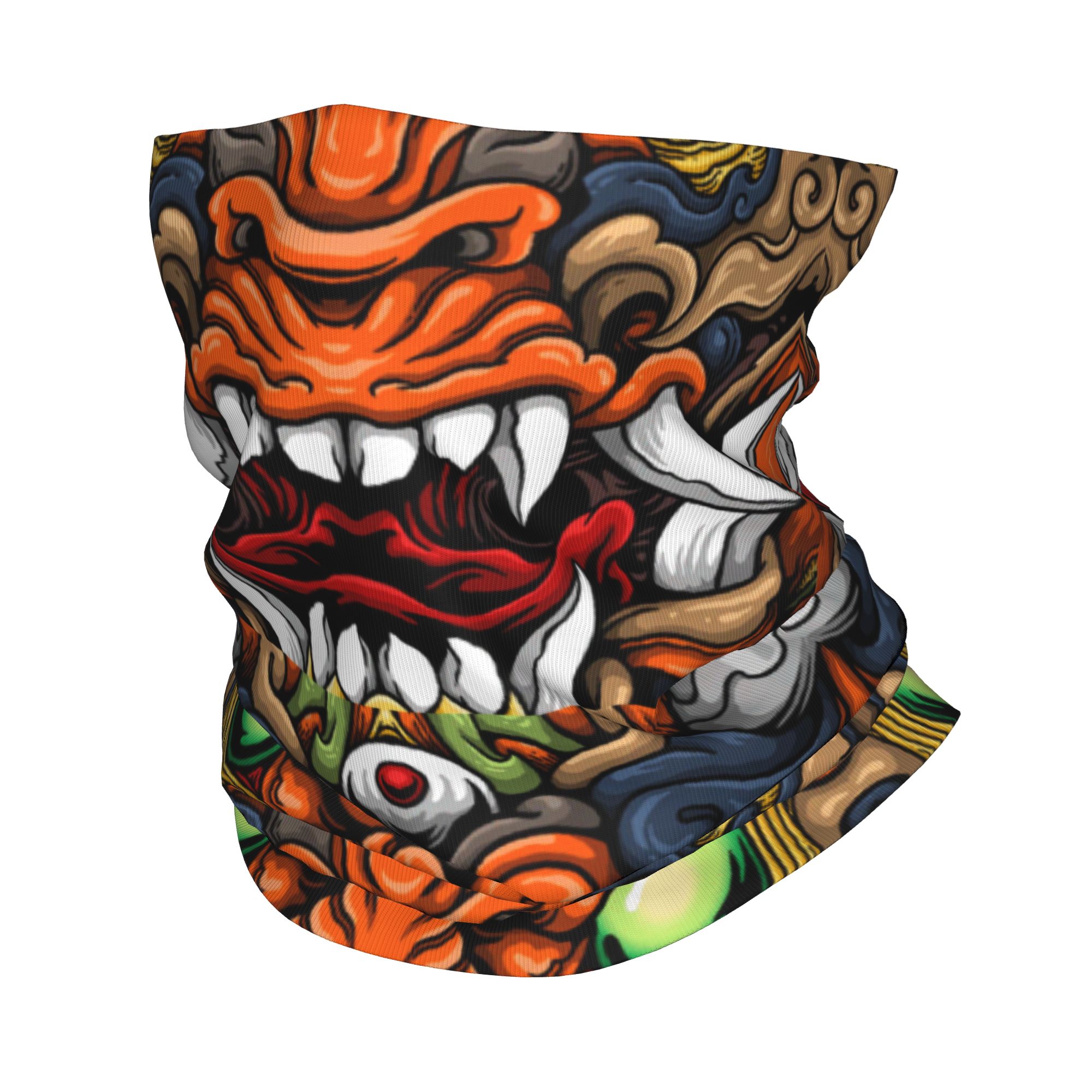 Personalizado samurai demônio  - Neck Gaiter Fleece avaliação e preço