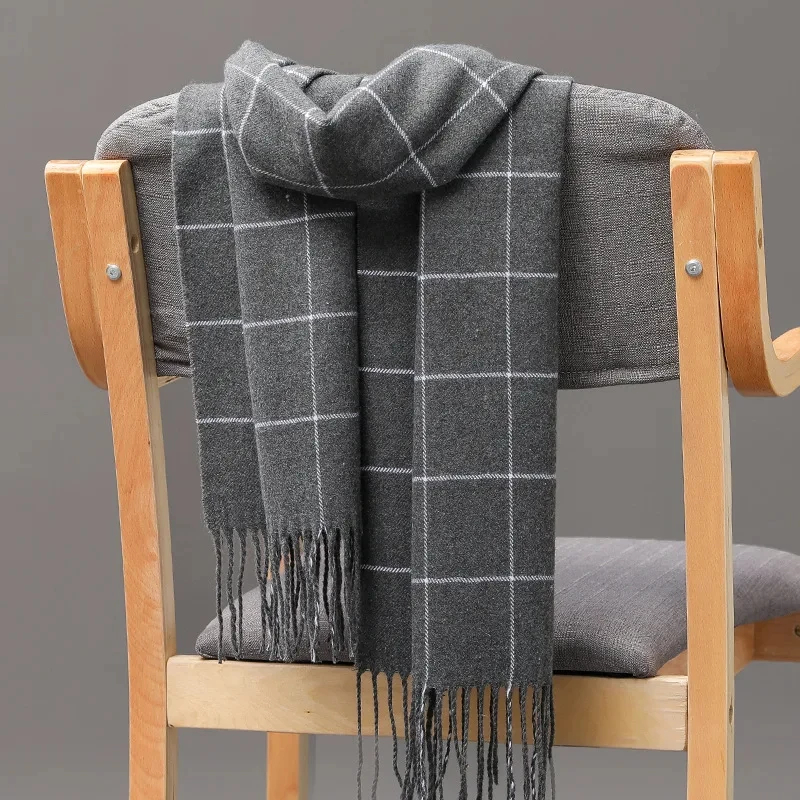 2024 novo inverno cachecol mas - Wool Scarf Men avaliação e preço